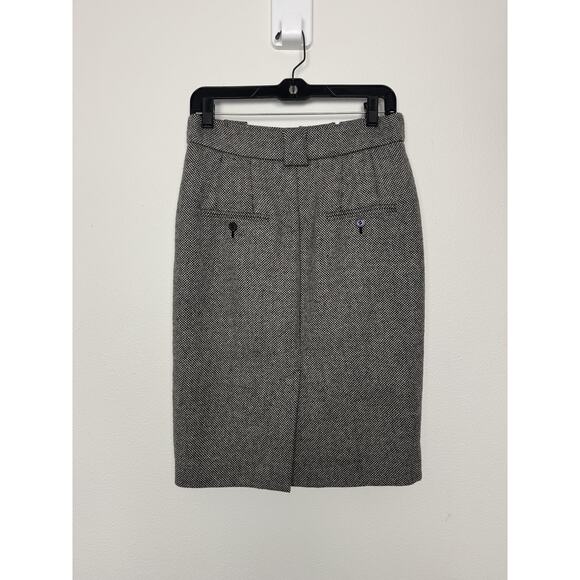 Yves Saint Laurent Rive Gauche Skirt Womens 40 Gray Tweed Wool Mohair Italy - Picture 16 of 16